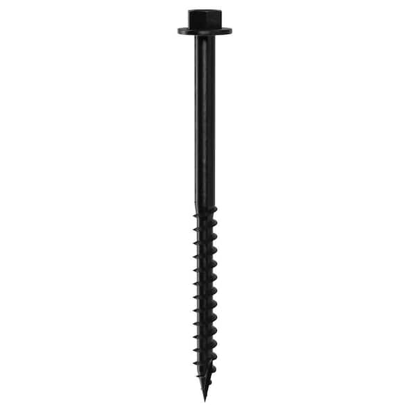 5-Pack #10 in. x 3 in. Hex Drive Hex Head Structural Screws 50 Per Box/250-Piece