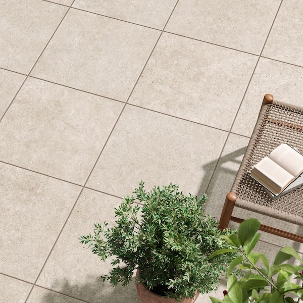 Corso Italia Pietra Limestone White 24 in. x 24 in. x 0.75 in. Stone Look Porcelain Paver (Case of 2)