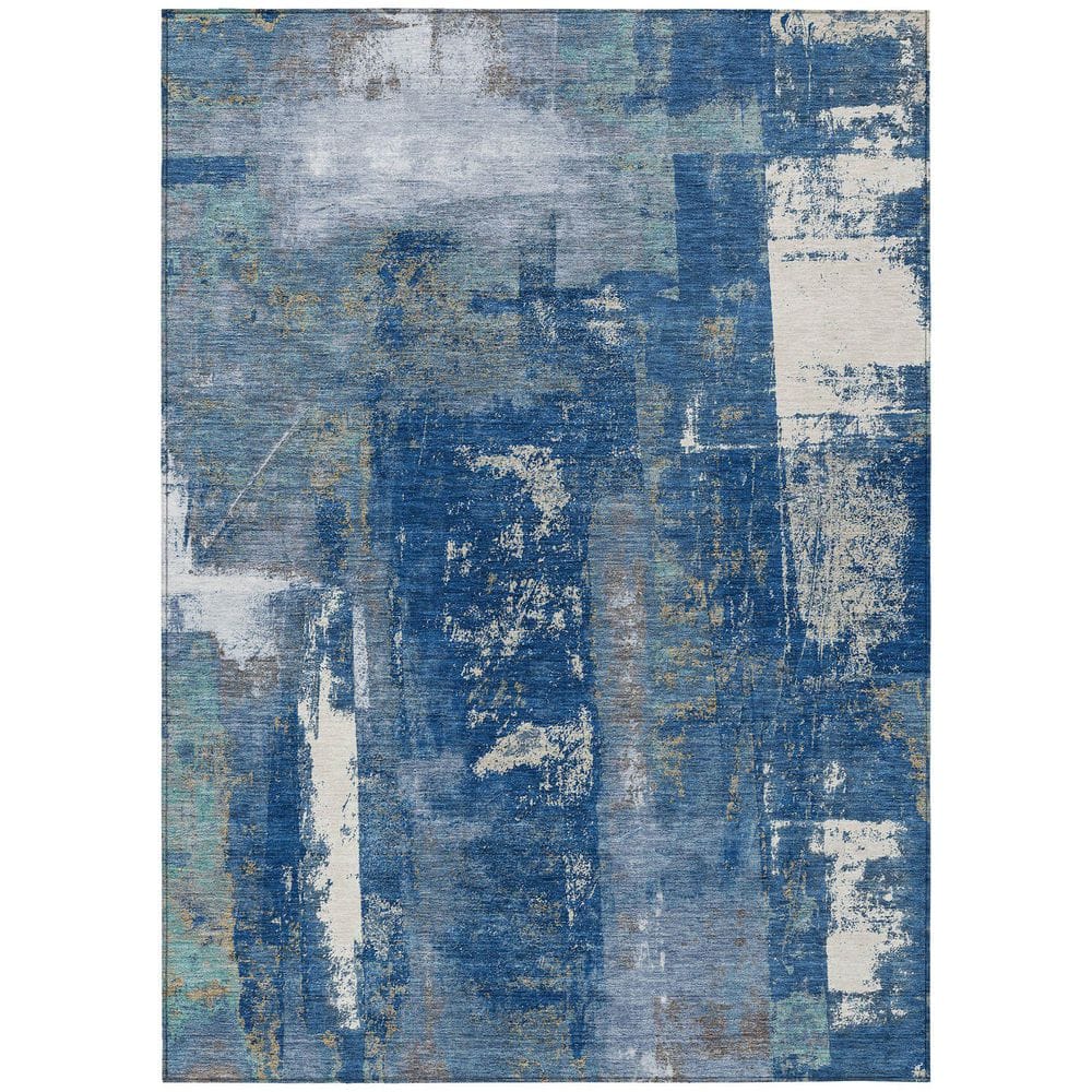 Chantille Machine Washable Indoor/Outdoor Abstract ACN1984 Navy 8 ft. x 10 ft. Area Rug price history on PriceWatchPro