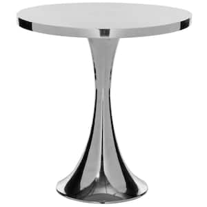 Galium 17.5 in. Silver End Table