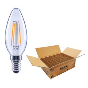 60-Watt Equivalent B11 Glass Filament Non Dim CEC Title 20 Contractor Pro Pack LED Light Bulb Daylight 5000K (48-Pack)