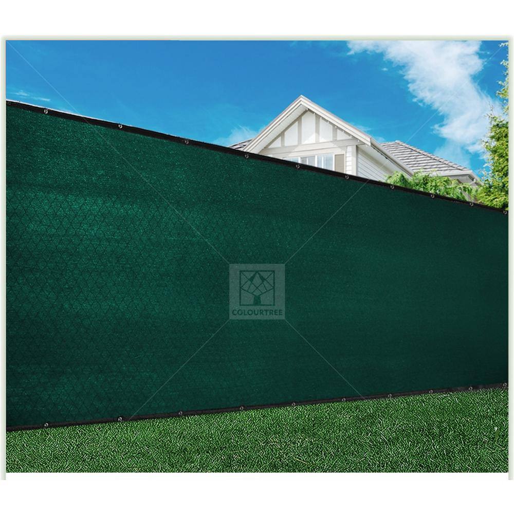 Green 6 ft. x 12 ft. HDPE Privacy Fence Screen with Reinforced Grommets