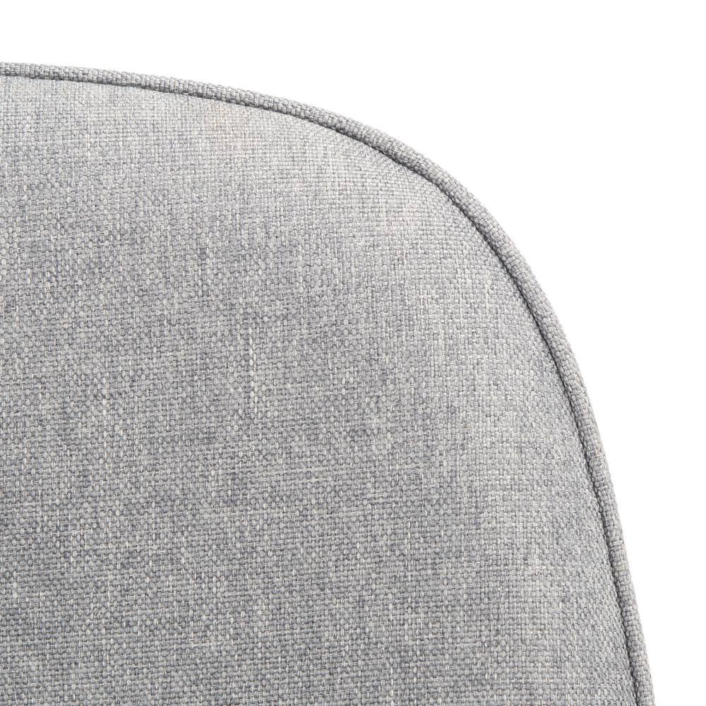 Makalu Grey Upholstered Dining Chair Set with Black Legs