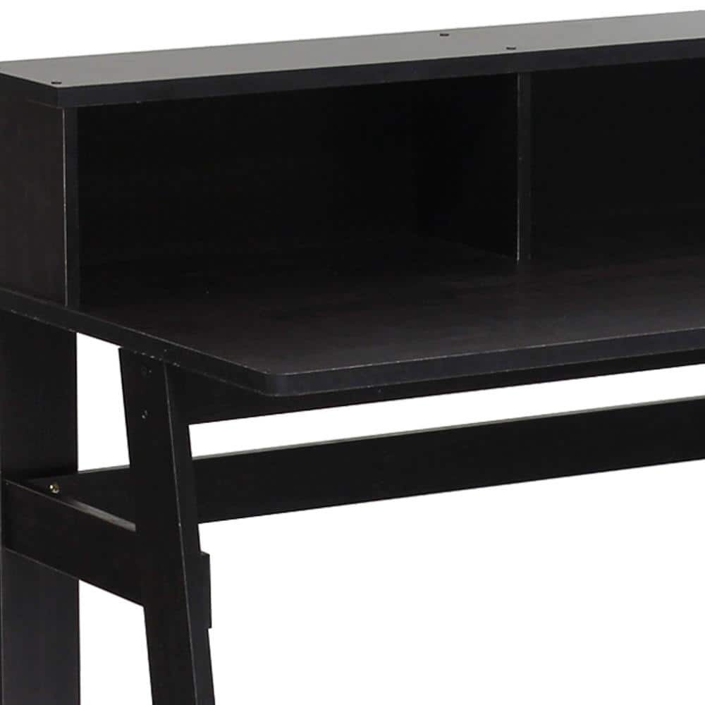Espresso A-Frame Computer Desk with Hutch and Drawer