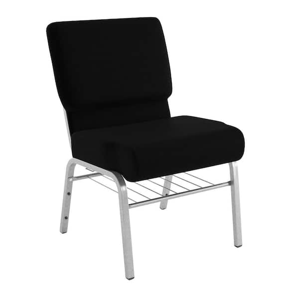 Carnegy Avenue Fabric Stackable Church Chair in Black CGA-XU-17177