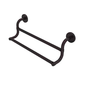 Remi Collection 24 in. Wall Mounted Double Towel Bar in Antique Bronze