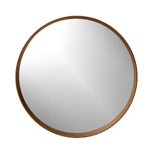 27.5 in. x 27.5 in. Parson Pear Finish Round Decorative Mirror