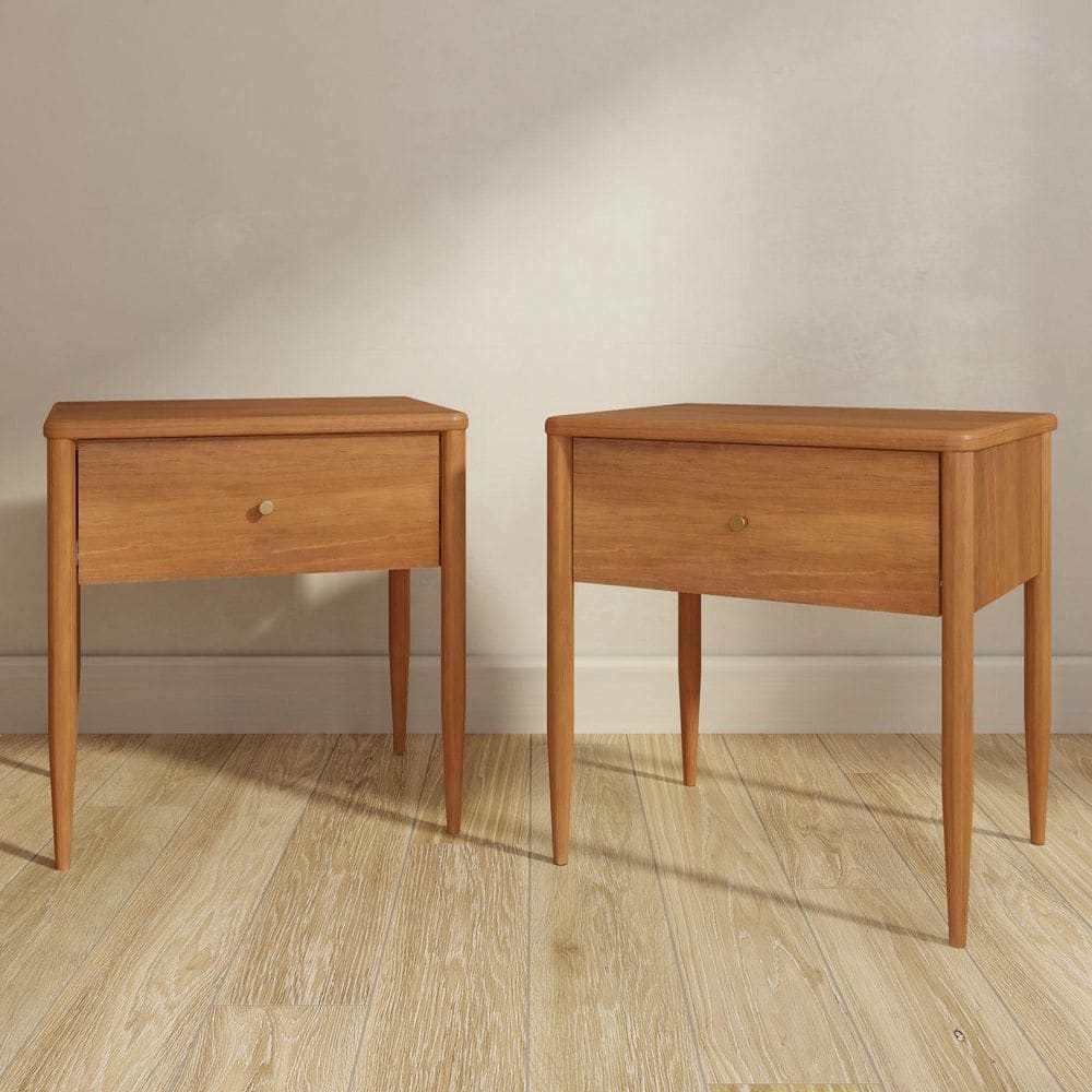 Harbor Pecan 1 Drawer 24 in. W Nightstand Pack of 2 price history on PriceWatchPro