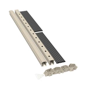 Bella Premier Series 6 ft. x 36 in. Clay Vinyl Stair Rail Kit with Aluminum Balusters
