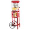 Nostalgia Vintage Collection 2.5 oz. Red Oil Popcorn Machine with Cart KPM200CART