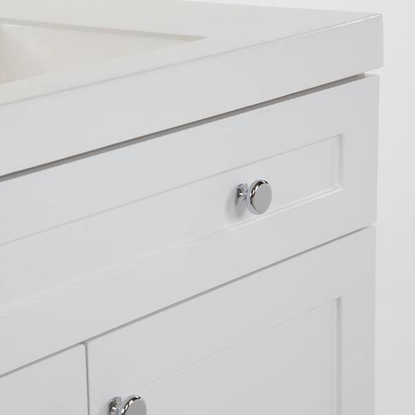 Buy Everdean 36.50 in. W x 18.75 in. D Bath Vanity in White with Cultured Marble Vanity Top in