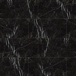 Regallo Marquina Noir 12 in. x 24 in. Matte Porcelain Floor and Wall Tile (13.56 sq. ft. / Case)