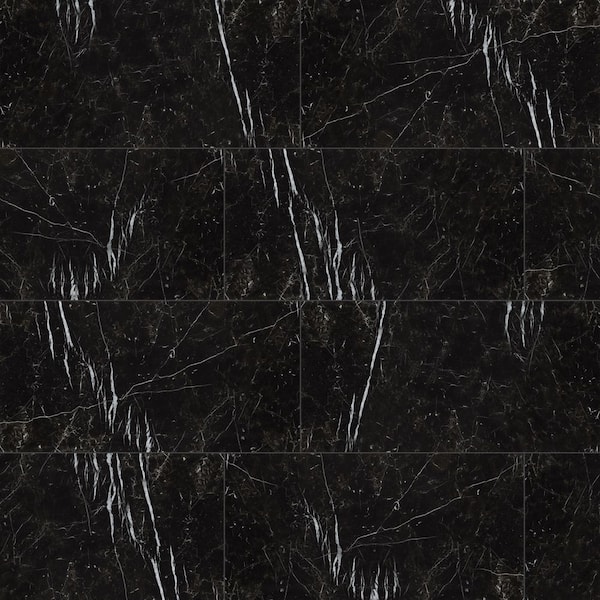 MSI Regallo Marquina Noir 12 in. x 24 in. Matte Porcelain Floor