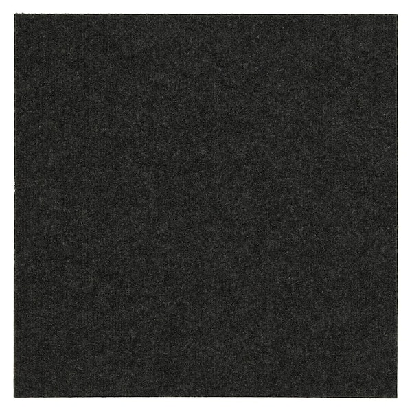 Mohawk Home Gunmetal Ribbed 18 in. x 18 in. Carpet Tiles (16 Tiles/ Case)-DISCONTINUED