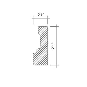 10 pack 2-in W x 12-in L Marble Honed Chair Rail Tile Trim (1.667 Sq ft/case)