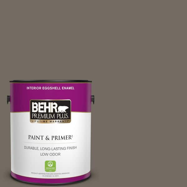 BEHR PREMIUM PLUS 1 gal. #PPU24-04 Burnished Pewter Eggshell Enamel Low Odor Interior Paint & Primer