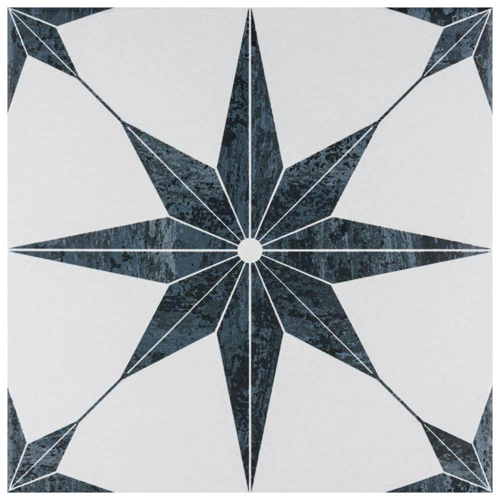 Cassis Stella Black 9-3/4 in. x 9-3/4 in. Porcelain Floor and Wall Take Home Tile Sample price history on PriceWatchPro
