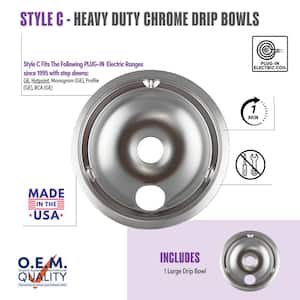 Range Kleen 6 in. 2 Small and 8 in. 2 Large Drip Bowl in Black Porcelain 4 Pack P119204XN The Home Depot