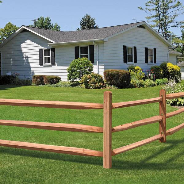 2 In X 4 In X 8 Ft Western Red Cedar Wood Split Rail Fence Post 116966 The Home Depot 2 In X 4 In X 8 Ft Western Red Cedar Wood Split Rail Fence Post 116966 The Home Depot