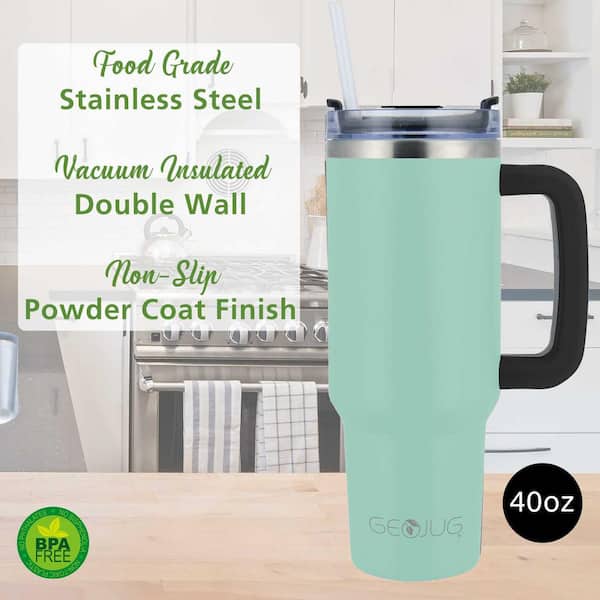 13oz starbucks mug cup lid Nice Cups Stainless Steel Insulated Tumbler Coffee Mug (Cream, 13oz)