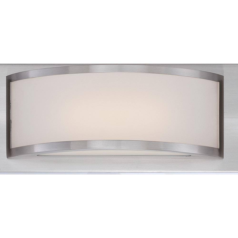 Mercer Contemporary Nickel LED Vanity Sconce, 28" Wide