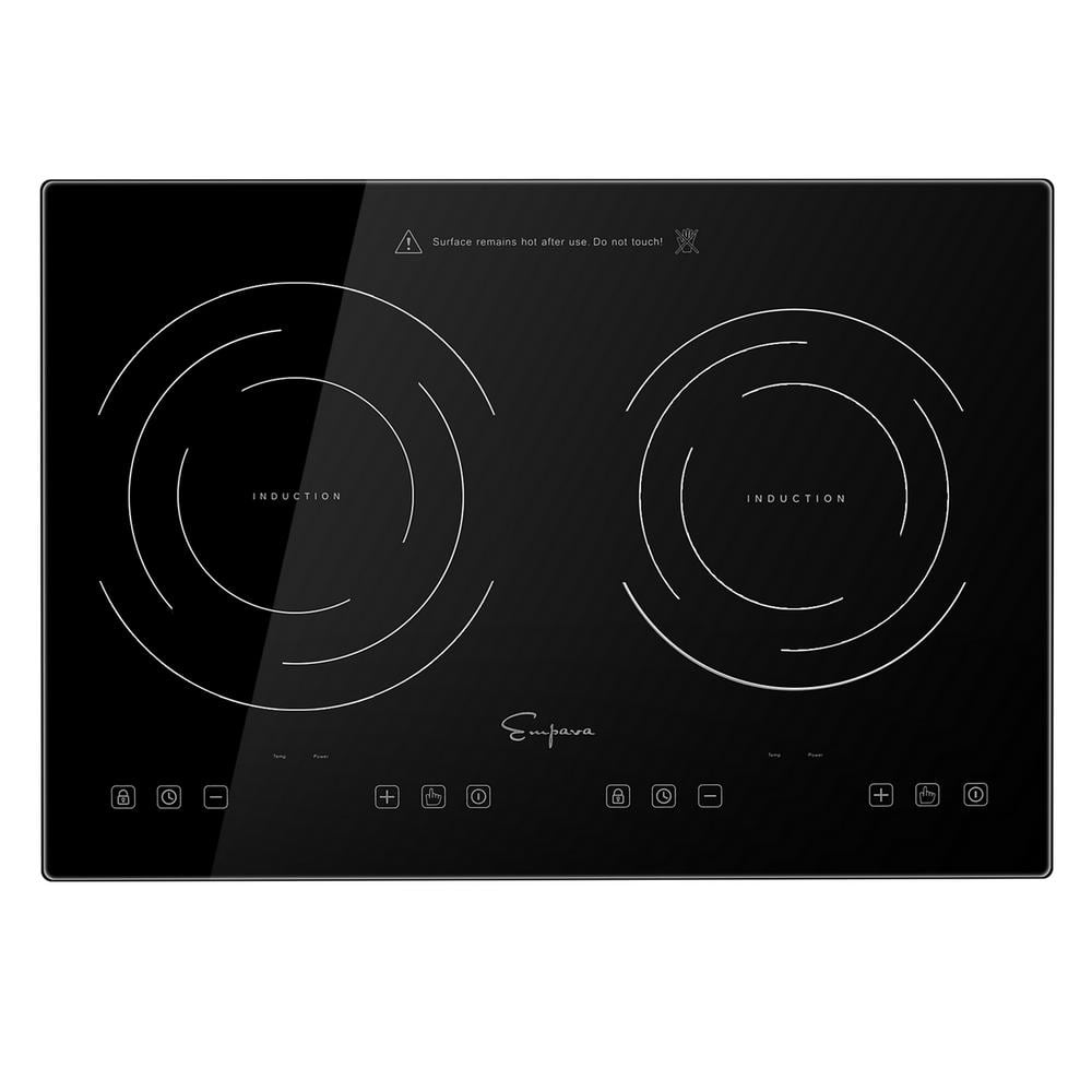 Empava 20.5 in. Portable Electric Modular Induction Cooktop Smooth Surface in Black with 2 Elements, Black-ID12B2