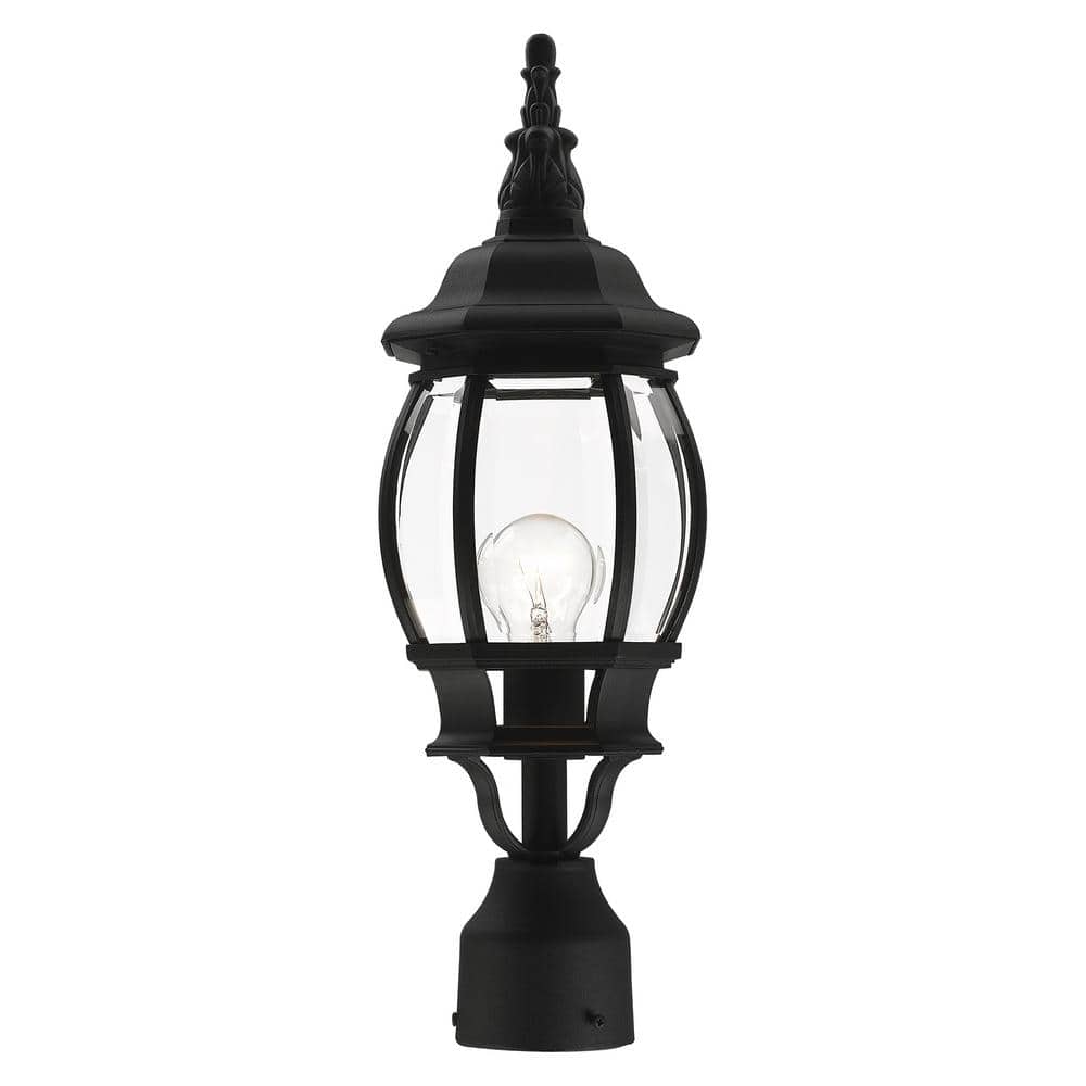 Frontenac 1 Light Textured Black Outdoor Post Top Lantern