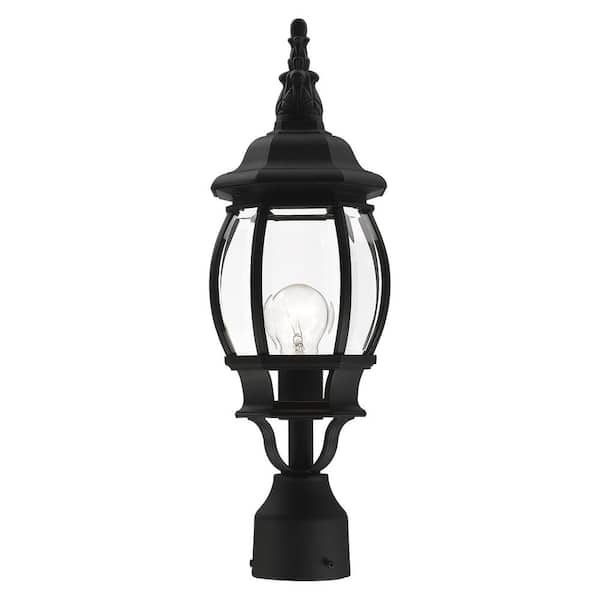 Frontenac 1 Light Textured Black Outdoor Post Top Lantern