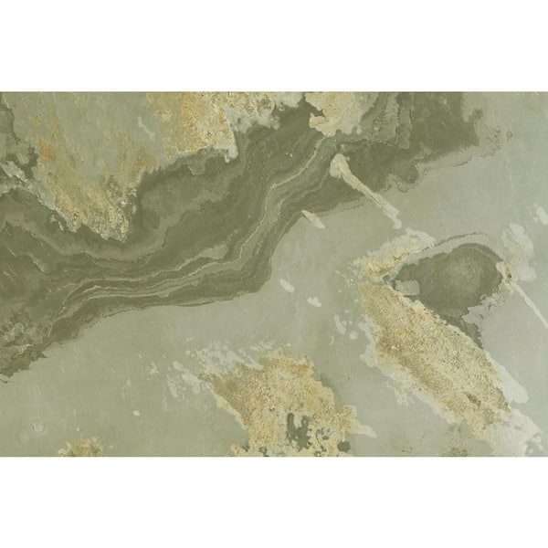 Dundee Deco Falkirk Johnstone 2/25 in. x 3 ft. x 2 ft. Green Stone Veneer Decorative Wall Paneling 10-Pack