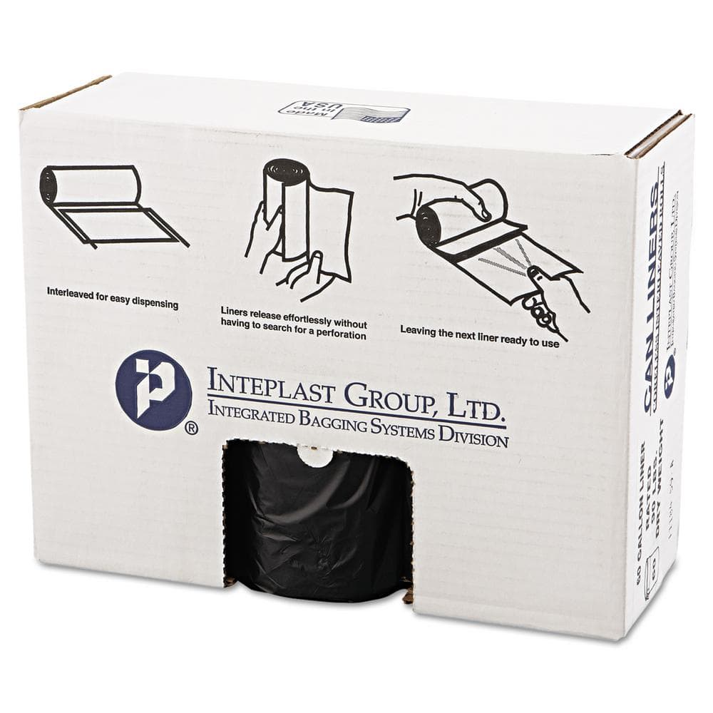 38 in. x 58 in. 60 Gal. 19 mic Black High-Density Commercial Trash Can Liners Value Pack (25-Bags/Roll, 6-Roll/Carton) price history on PriceWatchPro