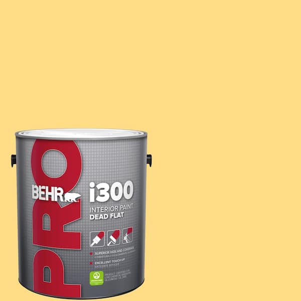 1 gal. #340B-5 Yellow Brick Road Dead Flat Interior Paint