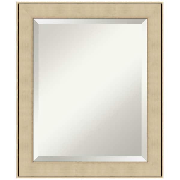 Amanti Art Medium Rectangle Classic Honey Silver Beveled Glass Casual Mirror (24 in. H x 20 in. W)