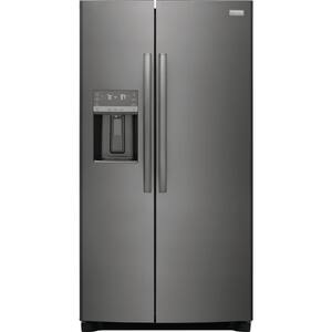 22.3 cu. ft. 36 in. Counter Depth Side by Side Refrigerator in Smudge-Proof Black Stainless Steel