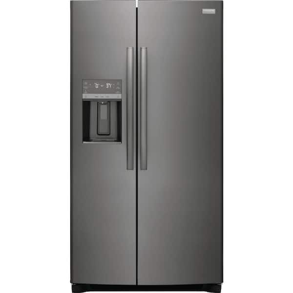 Frigidaire Gallery 22.3 cu. ft. 36 in. Standard Depth Side by Side Refrigerator in Smudge-Proof Black Stainless Steel