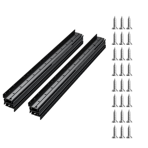Undermount Drawer Slides, 32 in., Black, Carbon Steel, Side Heavy Duty Drawer Slides, 1 Pair, for 260 lbs. 2025 Update
