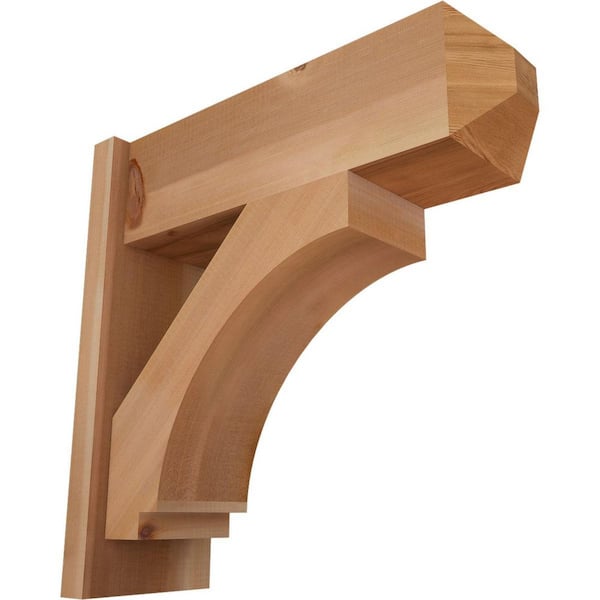 Ekena Millwork 8 in. x 22 in. x 22 in. Imperial Craftsman Smooth Western Red Cedar Outlooker