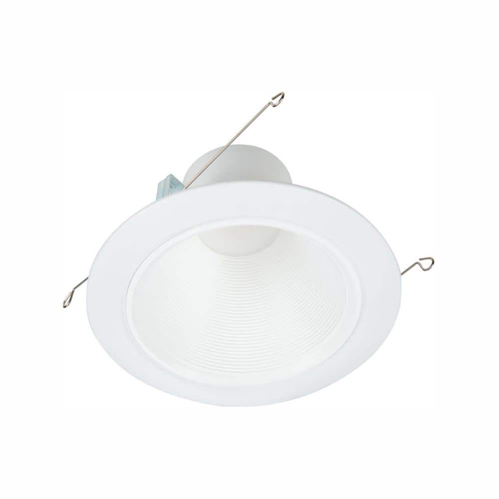 White Aluminum 6" LED Recessed Light Retrofit Trim