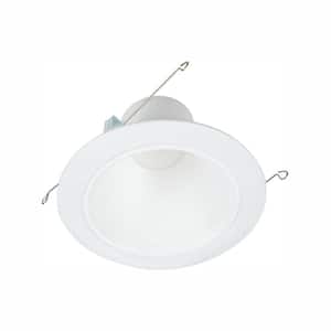RL 5 in. and 6 in. White Integrated LED Recessed Light Retrofit Trim at 3000K Soft White, Deep Baffle for Low Glare
