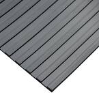 Rubber-Cal Corrugated Ramp Cleat 3 ft. x 8 ft. Black Rubber Flooring ...