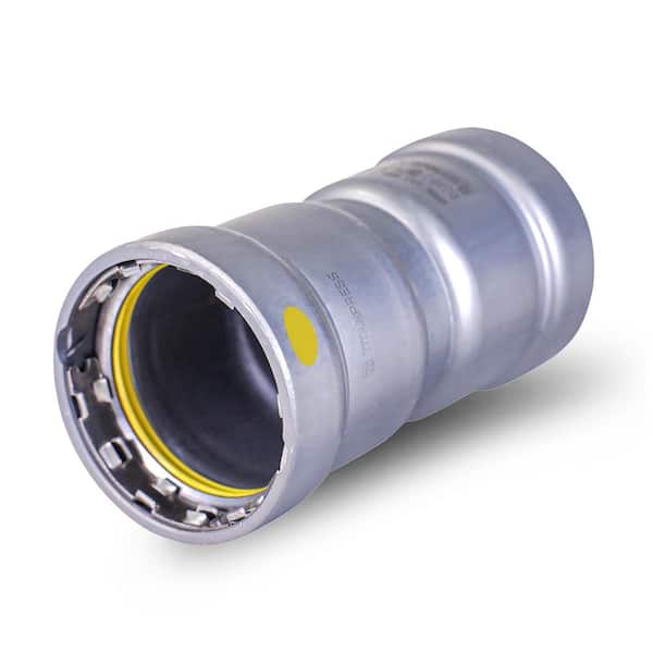 3/4 Carbon Steel Press Coupling Fitting, HNBR Sealed, Yellow Dot - for Gas and Fuel Use