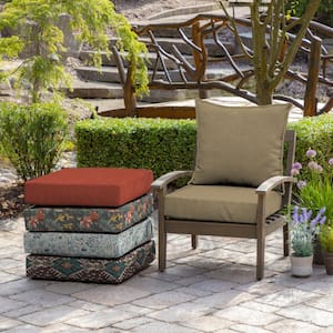 Outdoor Patio Wicker Cushion ~ Summertime Stripe ~ 19.5 x 16 x 4  **NEW** 1 