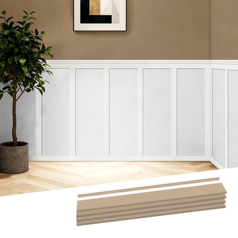 Art3dwallpanels 0.35 in.D x 3 in.W x 47.2 in.L Paintable