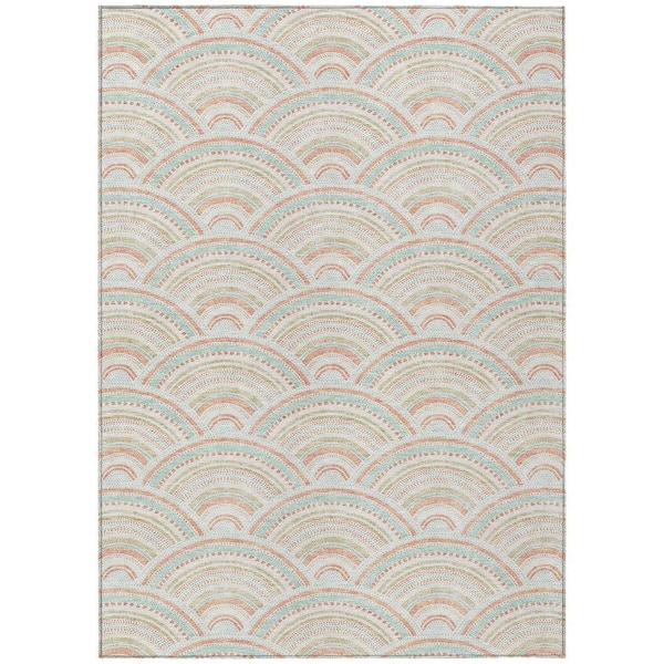 Chantille Machine Washable Indoor/Outdoor Abstract ACN984 Linen 2 ft. 6 in. x 3 ft. 10 in. Area Rug