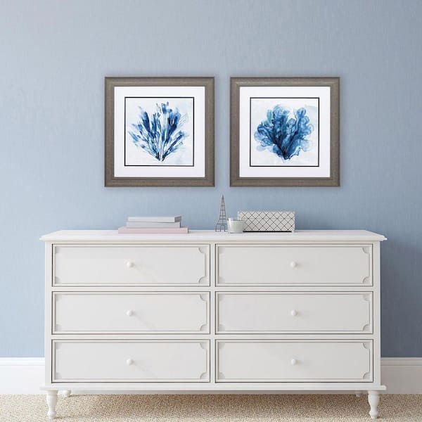 2 Piece Framed Giclee Coastal Art Print 19 in. x 19 in.