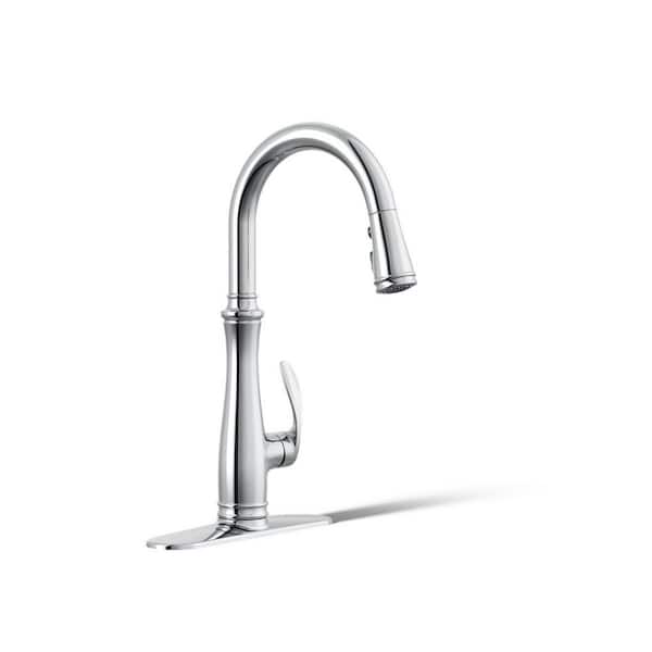 KOHLER Bellera Single-Handle Pull-Down Sprayer Kitchen Faucet in Polished Chrome