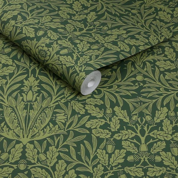 （お値下げ）MORRIS グリーン Graham & Brown William Morris at Home Acorn Garden Green Wallpaper