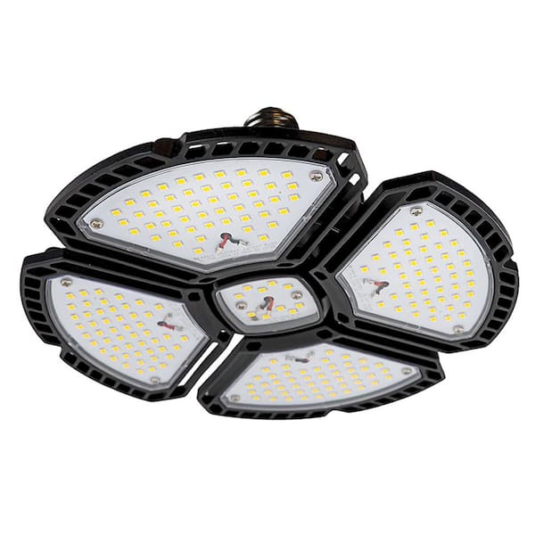 900-Watt Equivalent 15,000 Lumens LED 4-Panel Garage E26 Bulb with Central Downlight 5000K Daylight (8-Pack)