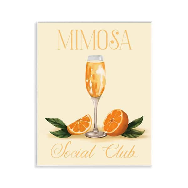 Stupell Industries Mimosa Social Club by Hey Bre! Creative Studio Unframed Food Graphic Art Print 14 in. x 11 in.