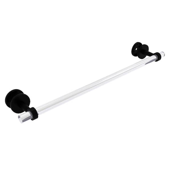 Allied Brass Clearview 24 in. Shower Door Towel Bar in Matte Black