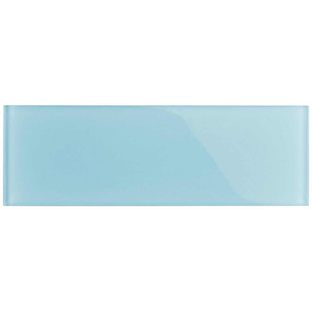 Lucid Blue Glass Subway Wall Tile Set